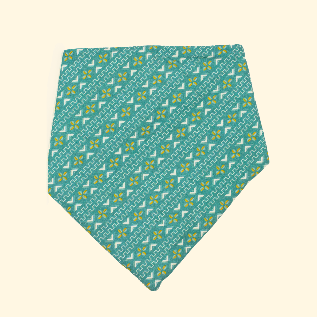 Bavoir bandana bébé bio - imprimé ADEOLA - Accessoire écologique Orange - Made in France - Cadeau de naissance