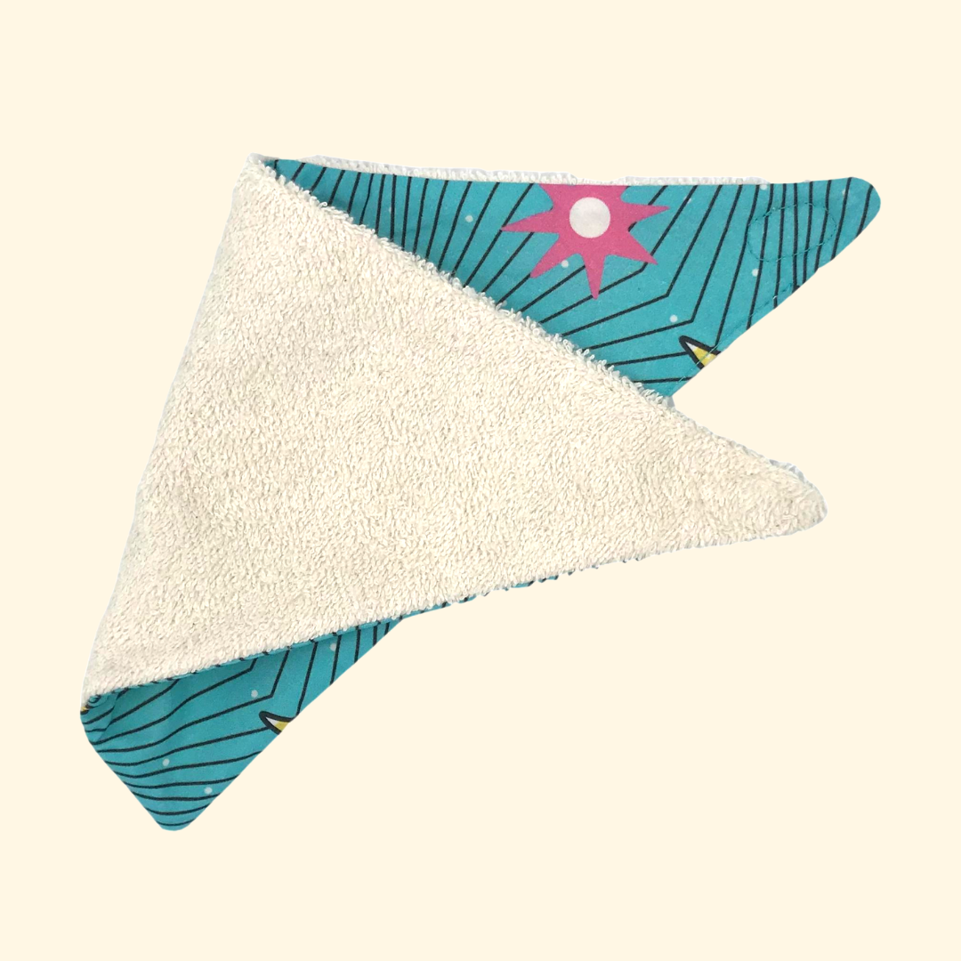 Bavoir bandana imprimé bio Enfant des cieux