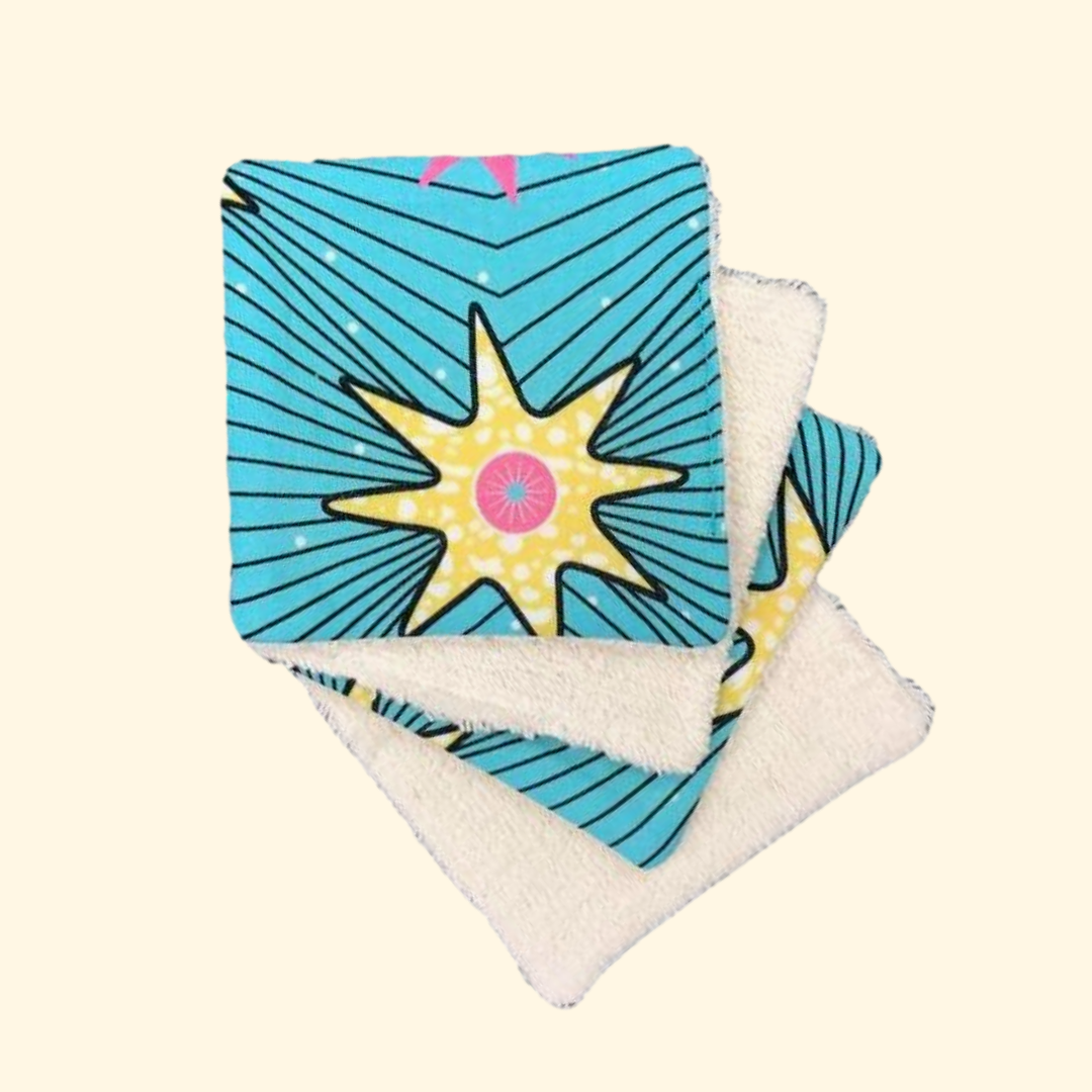 Lingettes lavables 10cm/10cm (par 4) - BIO Enfant des cieux - éponge bio