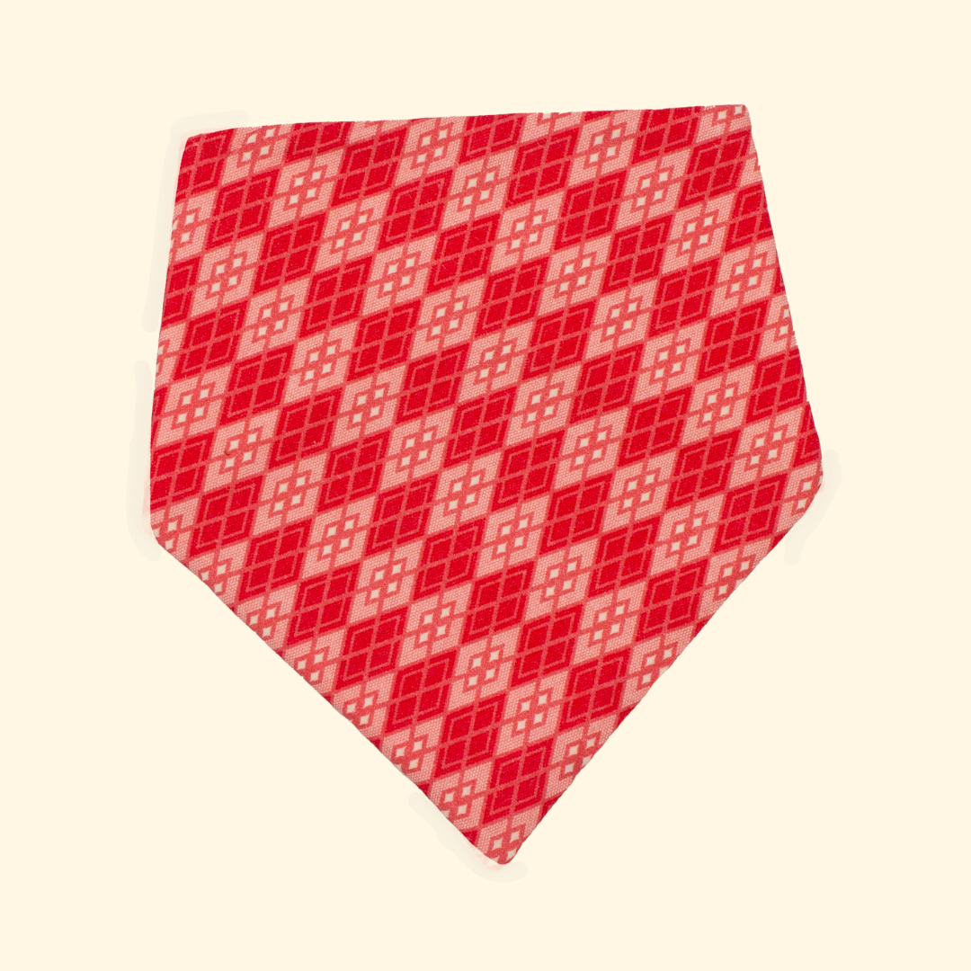 Bavoir bandana bébé bio - imprimé PENDO - Accessoire écologique Orange - Made in France - Cadeau de naissance